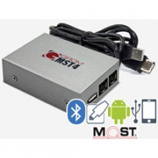Автомобильный MP3 адаптер GROM GROM-MST4 (USB поддержка flac/*Android/iPhone/*Bluetooth/*AUX) для магнитол с оптическим интерфейсом MOST 